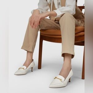 DREAM PAIRS Horsebit Detail Pointed Toe Kitten Heel Pumps